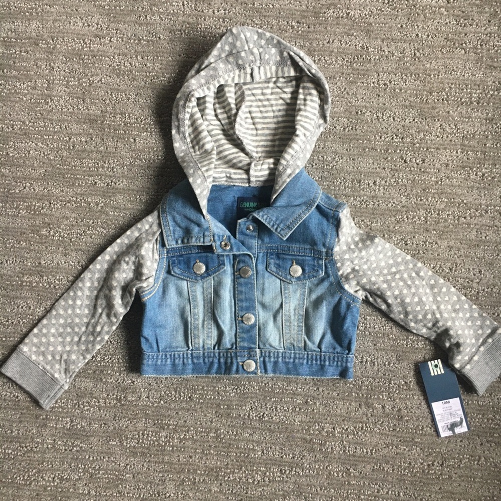 Osh Kosh girls Jean jacket hoodie. NWT